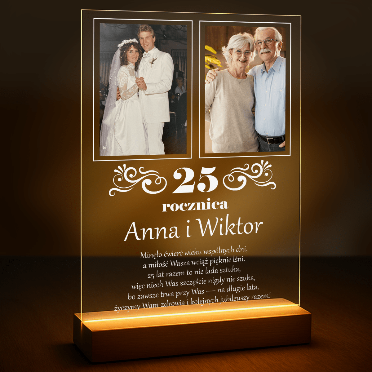 Image of 25 lat ze sobą - druk na szkle z Twojego zdjęcia - Wymaluj Prezent