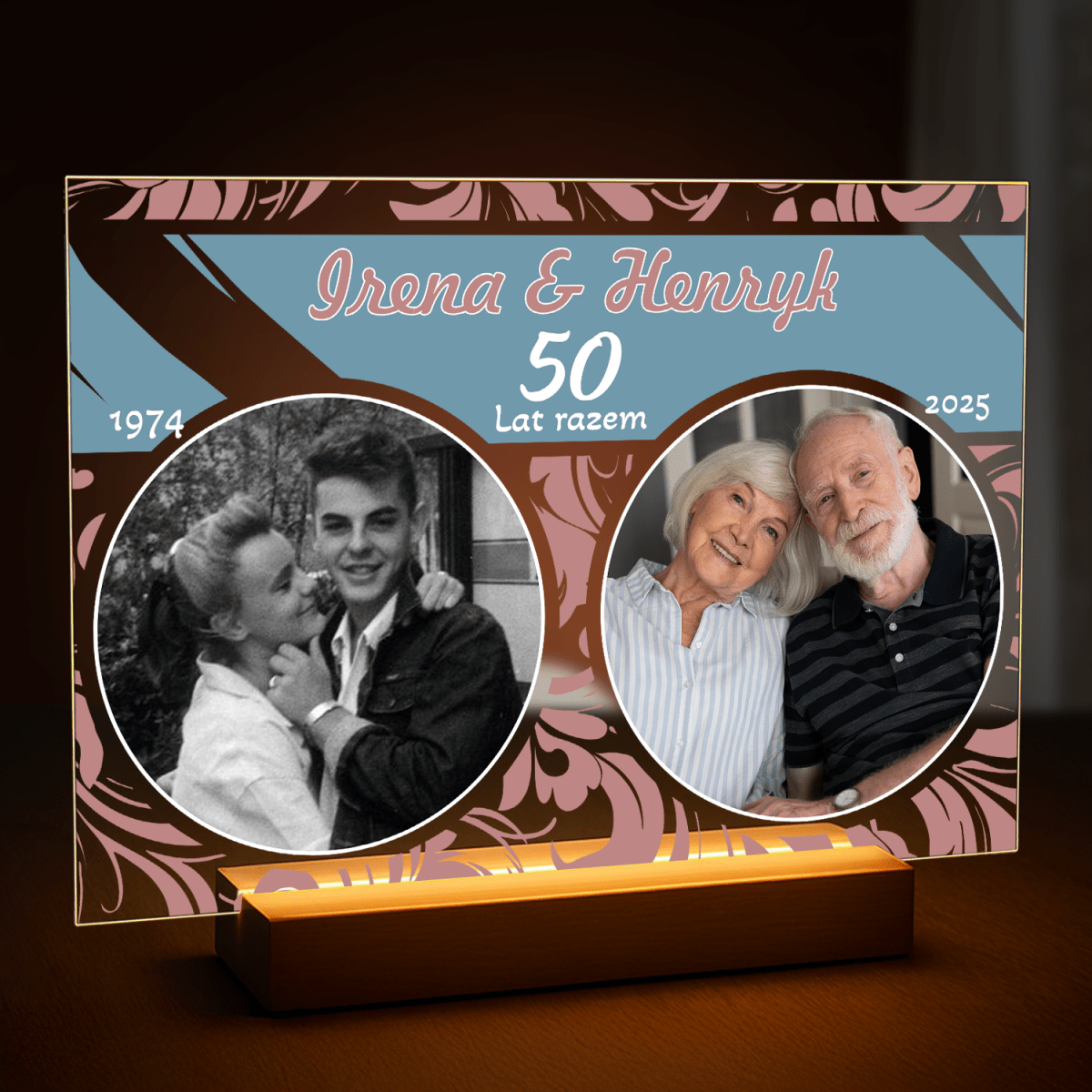 Image of 50 wspólnych lat - druk na szkle z Twojego zdjęcia - Wymaluj Prezent