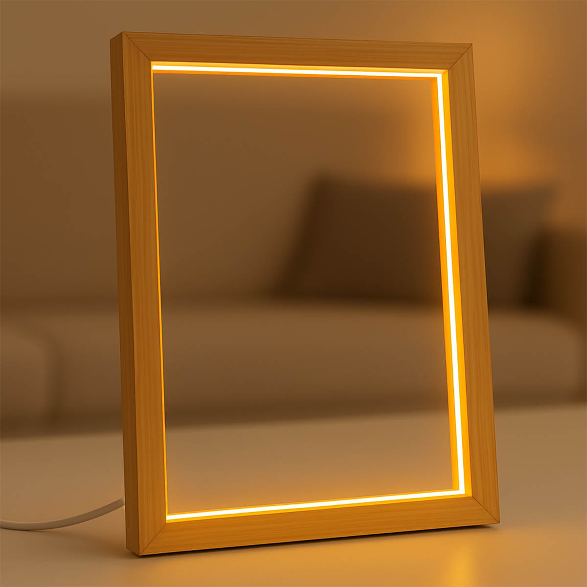 Ramka drewniana z LED