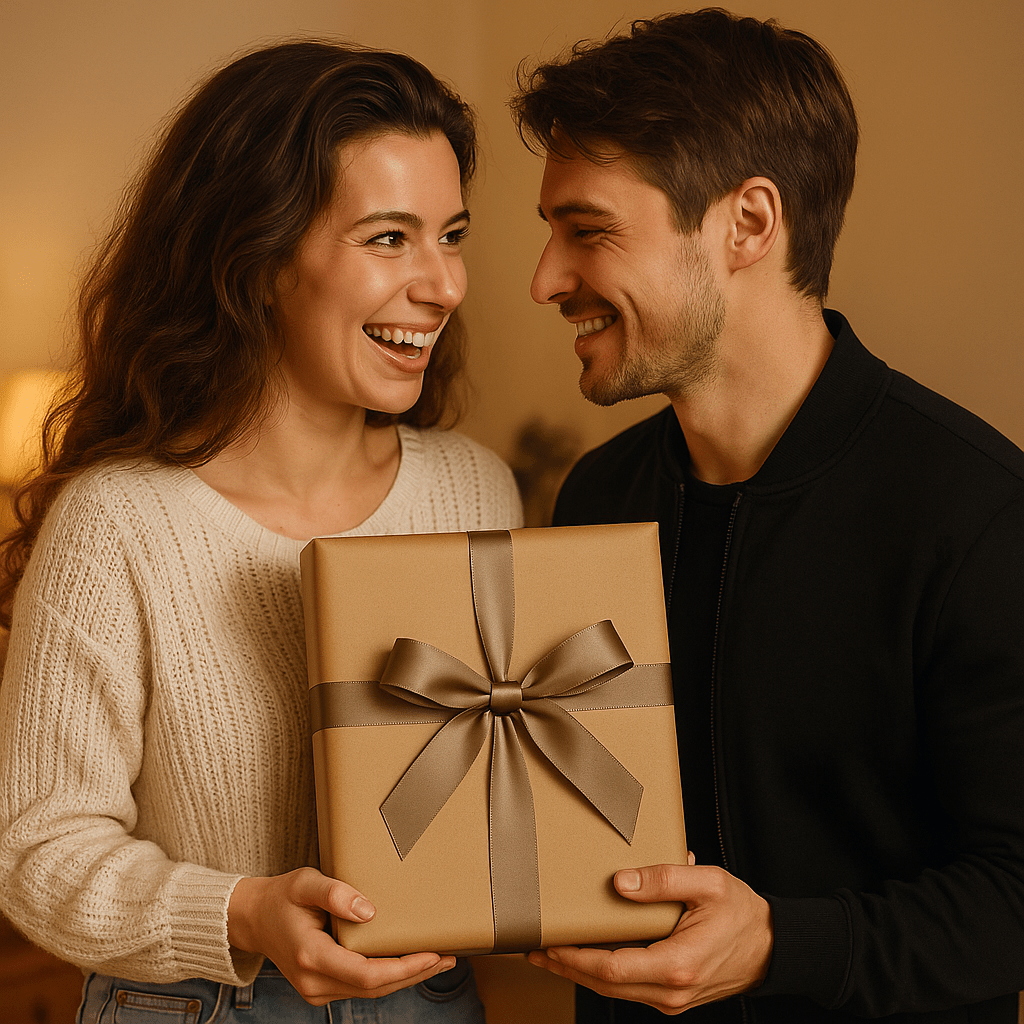 Image of Akwarelowy portret pary - druk na szkle, portret z Twojego zdjęcia - Wymaluj Prezent