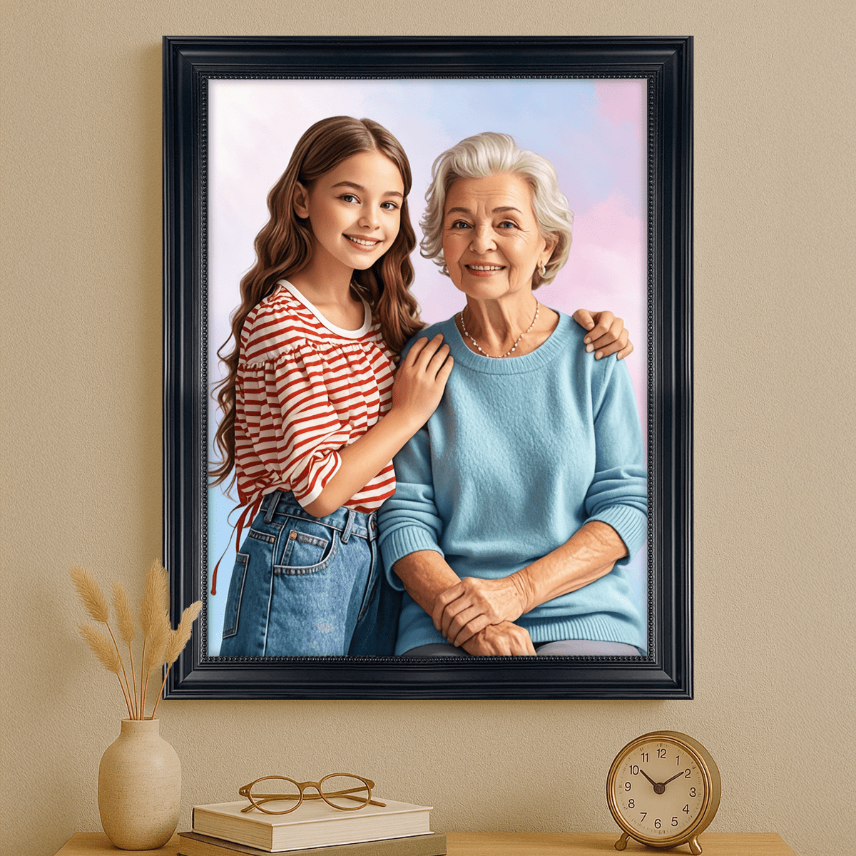 Image of Babcia i wnuczka - obraz na płótnie z Twojego zdjęcia - Wymaluj Prezent