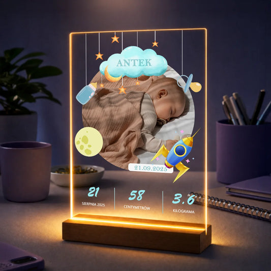 Prezent na narodziny – druk ze zdjęcia na szkle