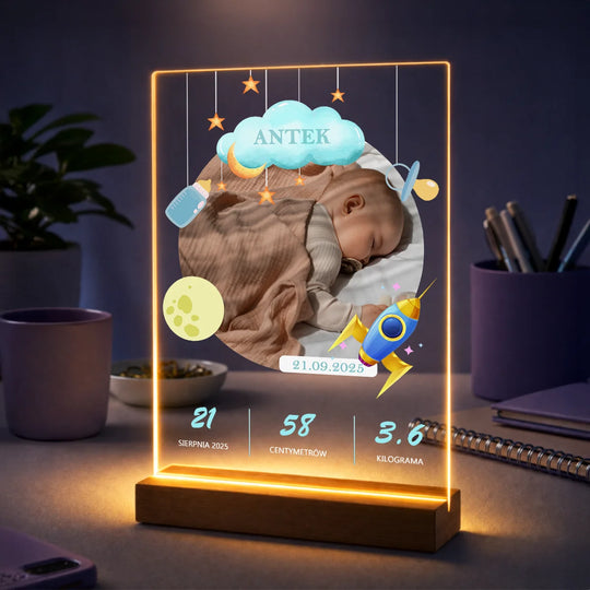 Prezent na narodziny – druk ze zdjęcia na szkle