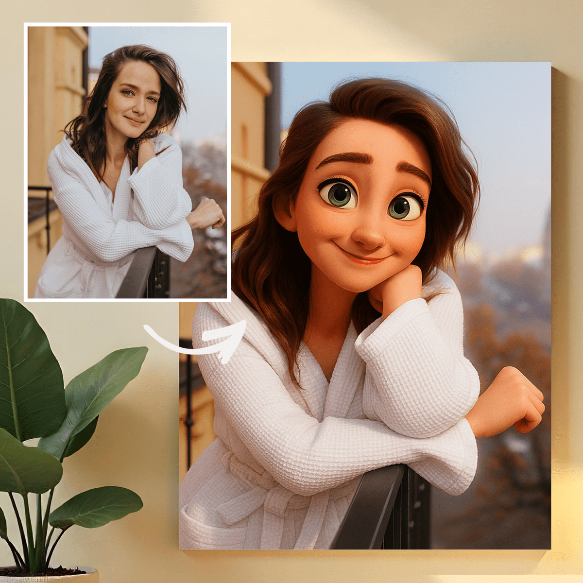 Bajkowy portret dziewczyny - obraz na płótnie z Twojego zdjęcia - Wymaluj Prezent