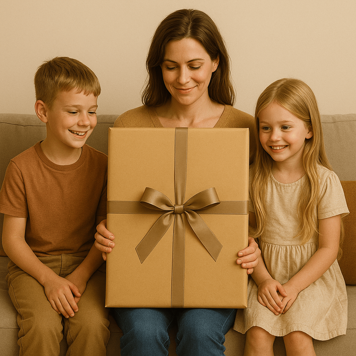 Image of Brat i siostra - obraz na płótnie z Twojego zdjęcia - Wymaluj Prezent