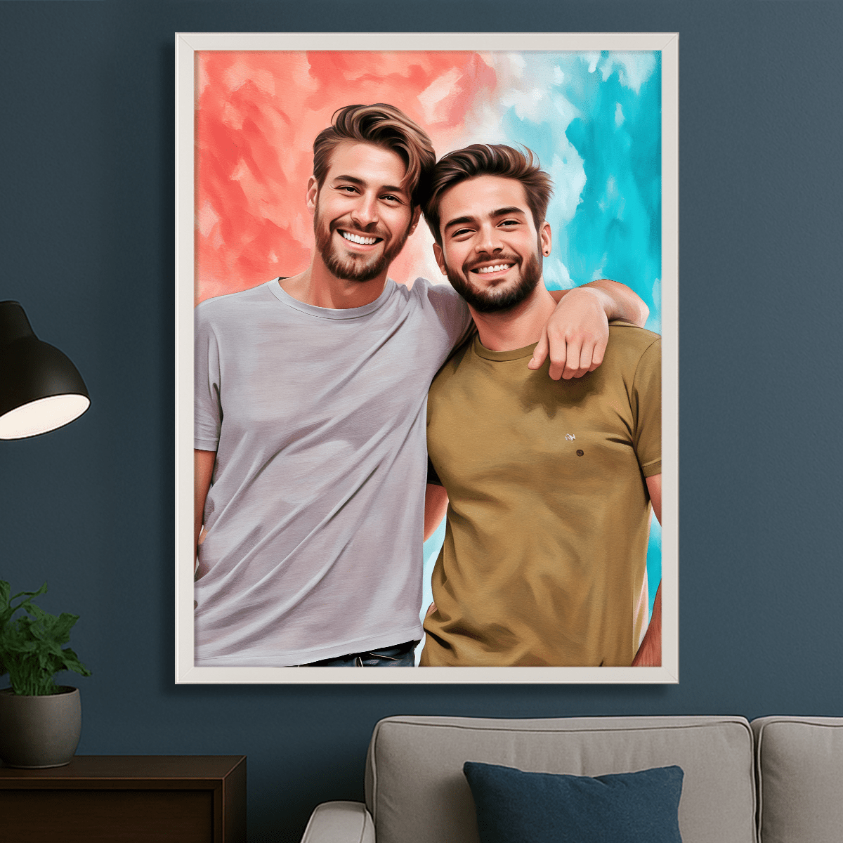 Braterska więź - obraz na płótnie z Twojego zdjęcia - Wymaluj Prezent