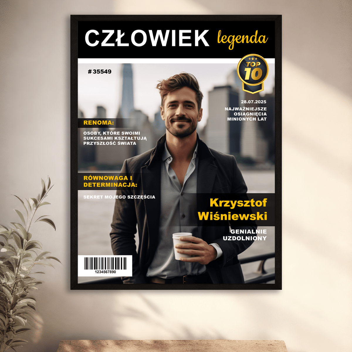 Człowiek legenda - plakat z Twojego zdjęcia - Wymaluj Prezent