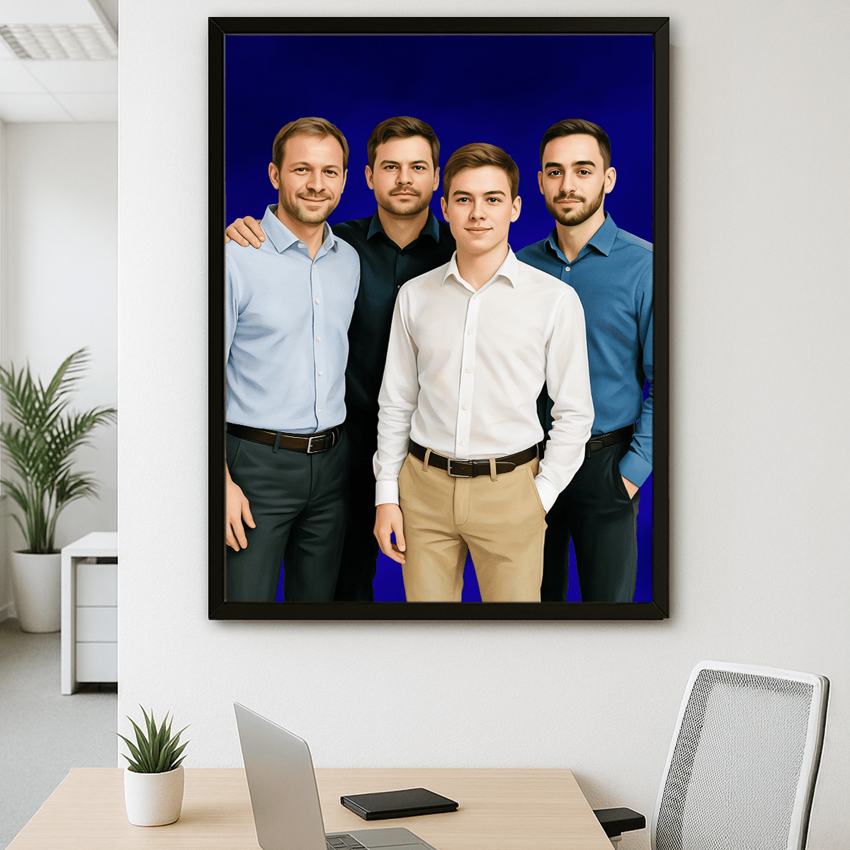 Image of Czterech przyjaciół - obraz na płótnie z Twojego zdjęcia - Wymaluj Prezent