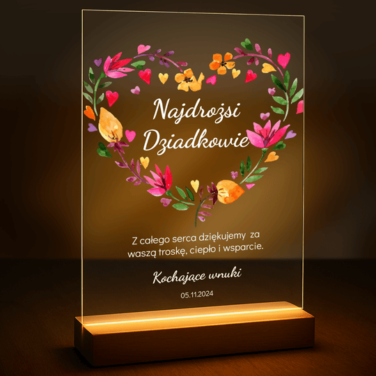 Dla dziadków od wnuków - druk na szkle z Twojego zdjęcia