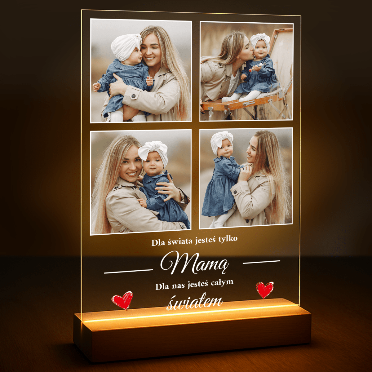 Image of Dla kochanej mamy - druk na szkle z Twojego zdjęcia - Wymaluj Prezent