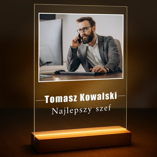 Dla najlepszego szefa - druk na szkle z Twojego zdjęcia