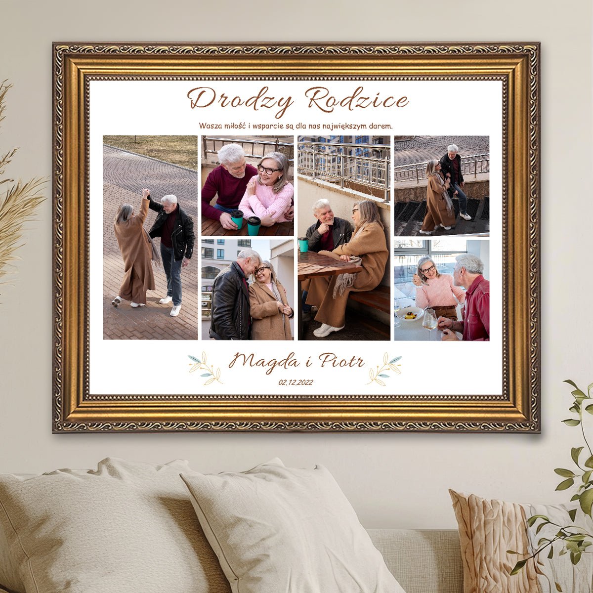 Image of Drodzy Rodzice - kolaż na płótnie z Twojego zdjęcia - Wymaluj Prezent
