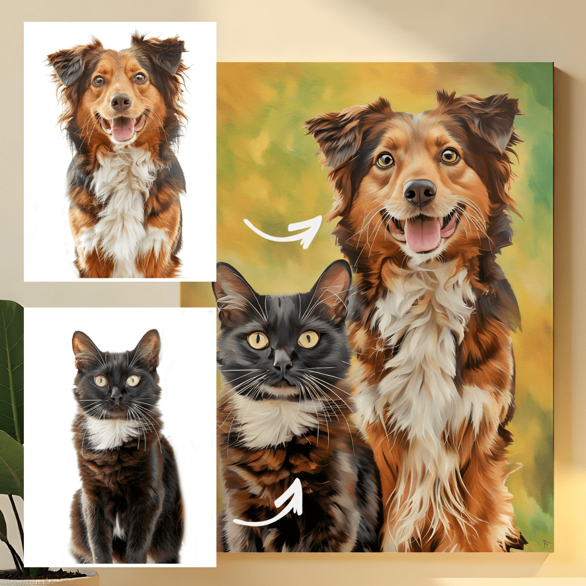 Image of Duet futrzastych przyjaciół - obraz na płótnie z Twojego zdjęcia - Wymaluj Prezent