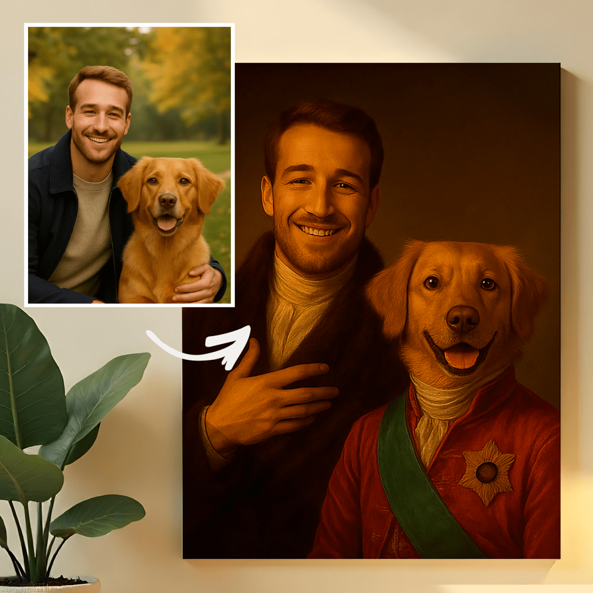 Image of Dwaj arystokraci - obraz na płótnie z Twojego zdjęcia - Wymaluj Prezent