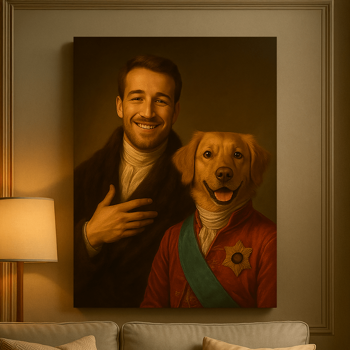 Dwaj arystokraci - obraz na płótnie z Twojego zdjęcia - Wymaluj Prezent