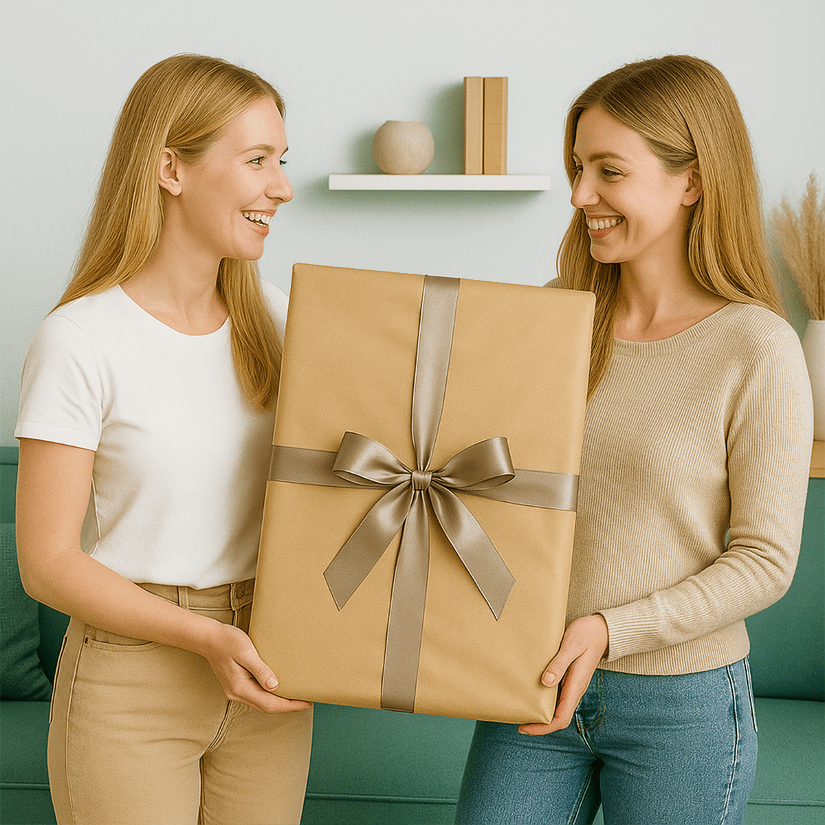 Dwie siostry - obraz na płótnie z Twojego zdjęcia - Wymaluj Prezent