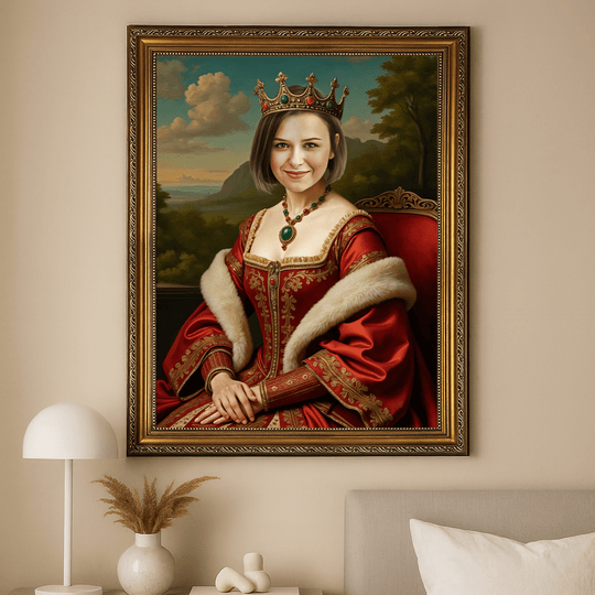 Dworski portret kobiety - obraz na płótnie z Twojego zdjęcia