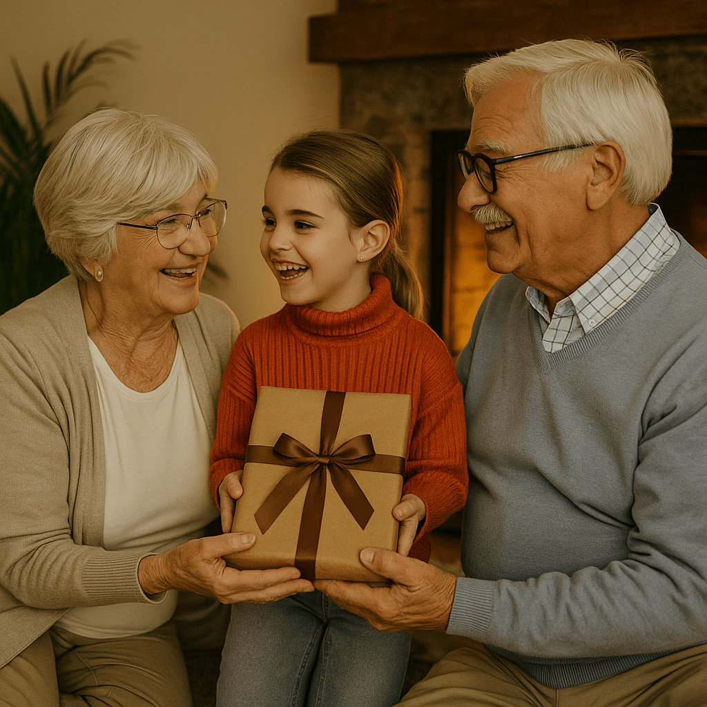 Image of Dziadkowie kolaż 4 zdjęć - druk na szkle z Twojego zdjęcia - Wymaluj Prezent