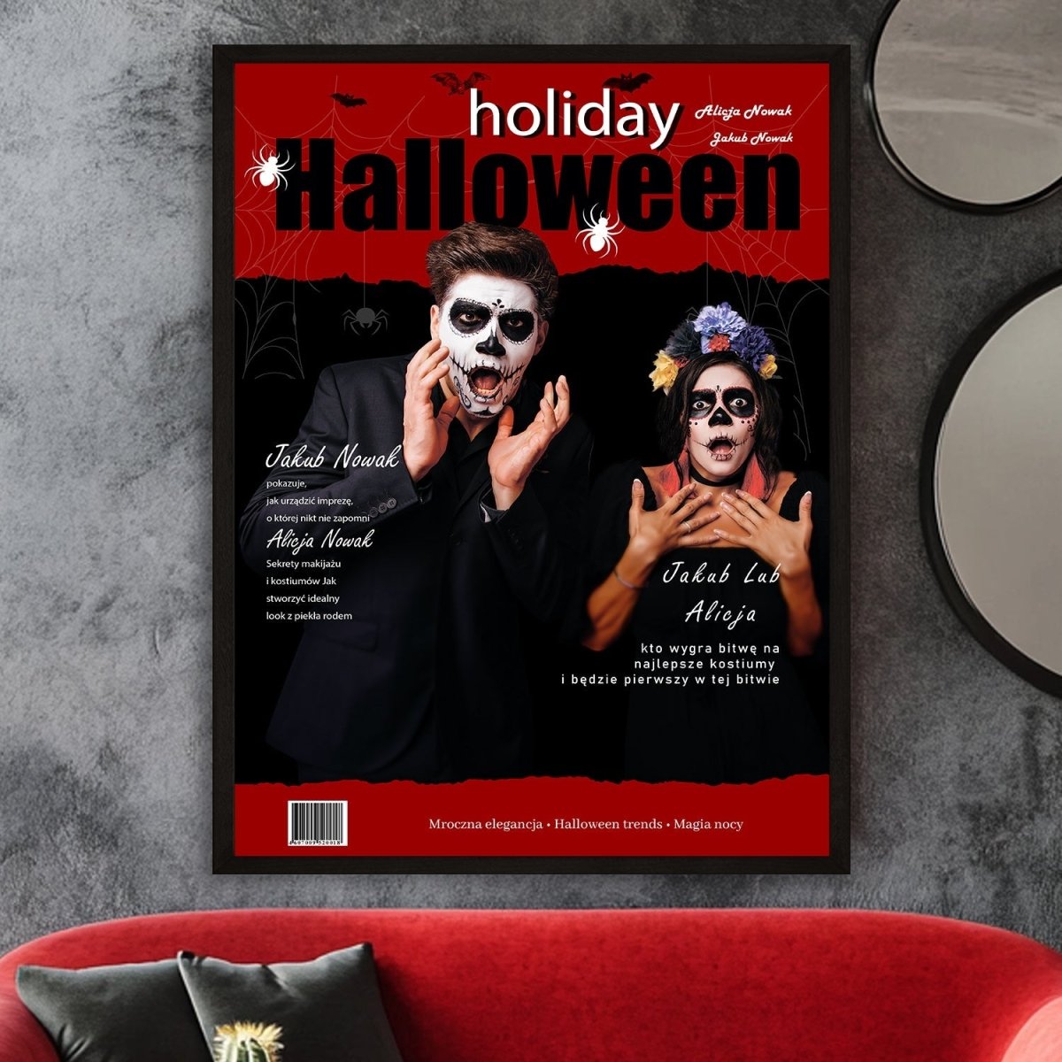 Image of Halloweeenowa para - plakat z Twojego zdjęcia - Wymaluj Prezent