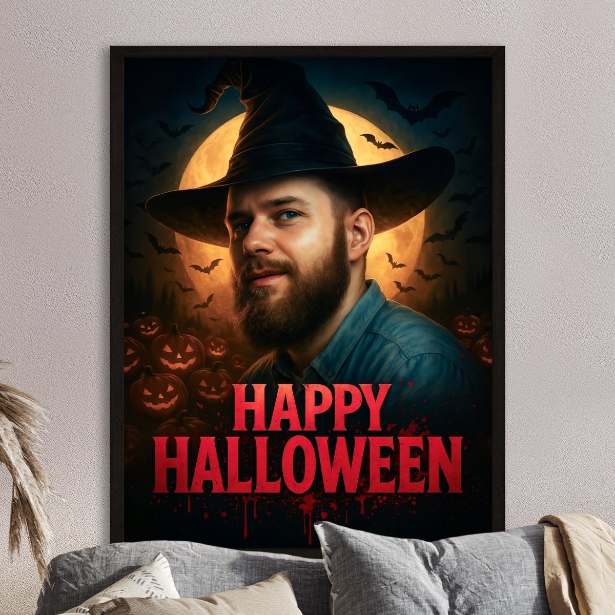 Happy Halloween - plakat z Twojego zdjęcia - Wymaluj Prezent