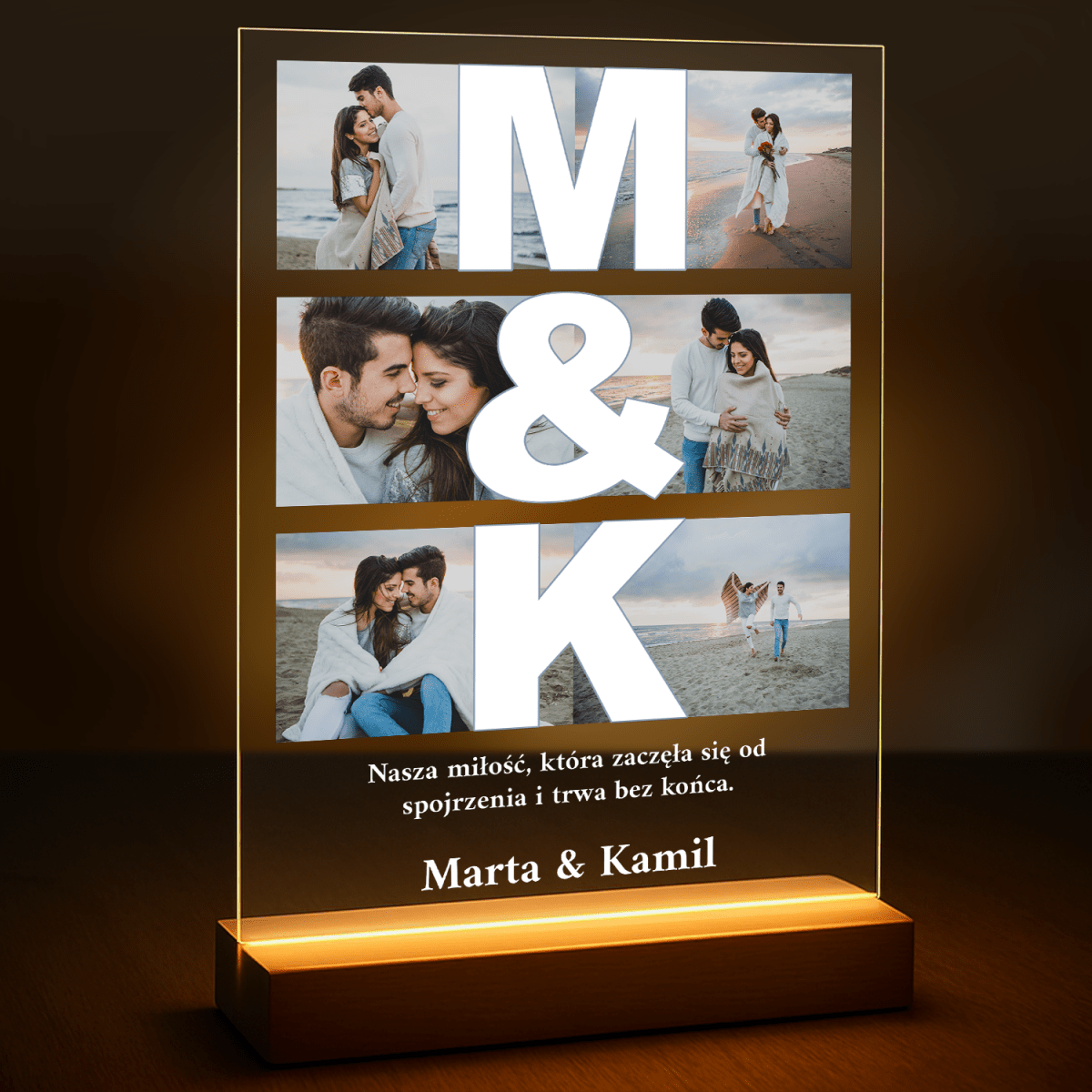 Historia miłości od pierwszego spojrzenia - druk na szkle z Twojego zdjęcia - Wymaluj Prezent