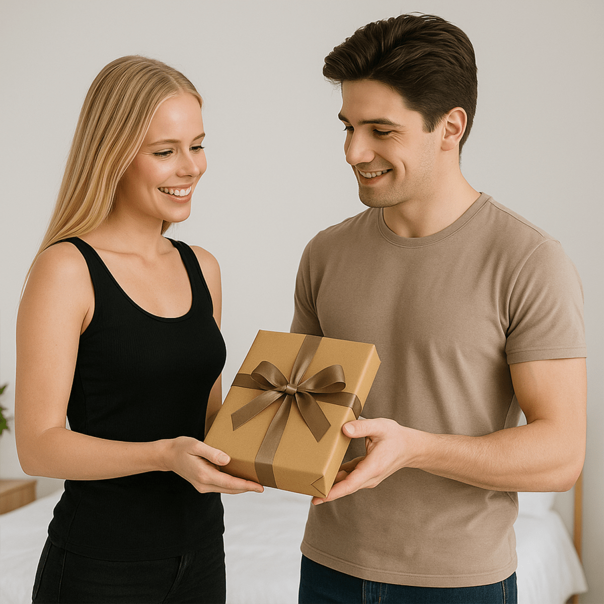 Ilustracja dwojga zakochanych - druk na szkle, portret z Twojego zdjęcia - Wymaluj Prezent