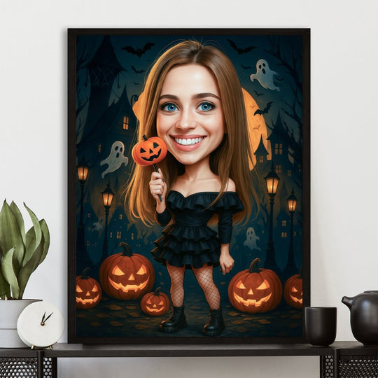 Ilustracja w stylu halloween - plakat z Twojego zdjęcia