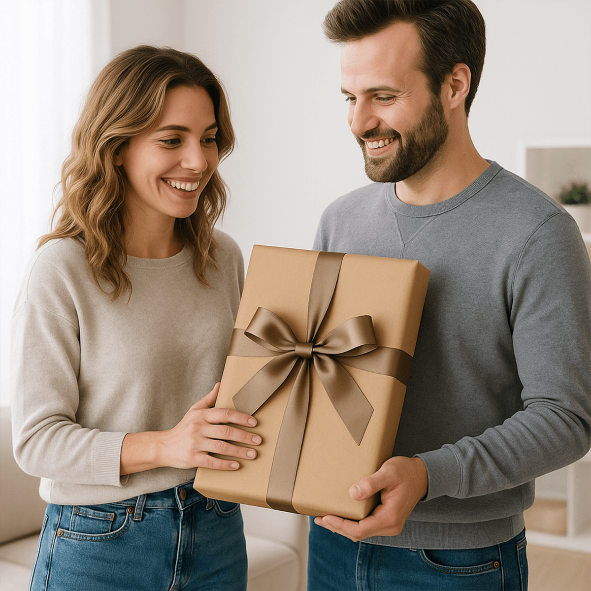 Ilustrowany portret pary młodej - obraz na płótnie z Twojego zdjęcia - Wymaluj Prezent