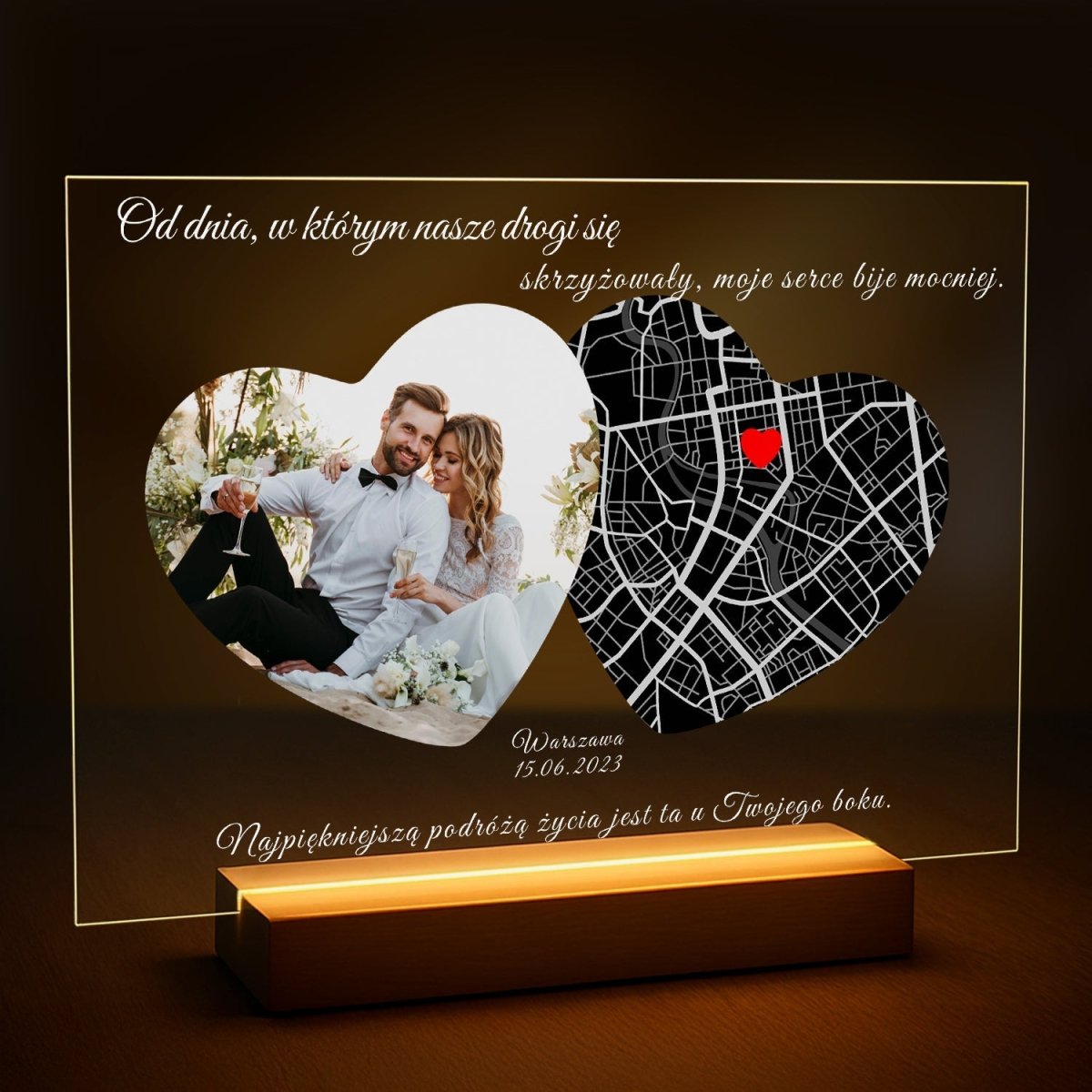 Jak skrzyżowały się nasze drogi - druk na szkle z Twojego zdjęcia - Wymaluj Prezent