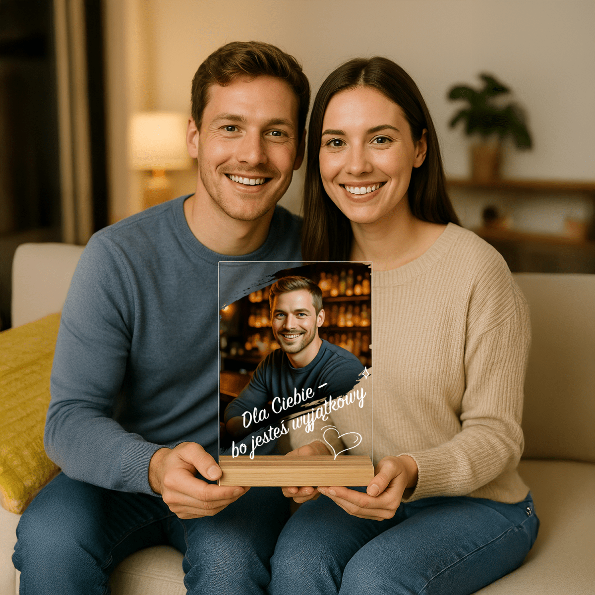 Image of Jesteś wyjątkowy - druk na szkle, portret z Twojego zdjęcia - Wymaluj Prezent