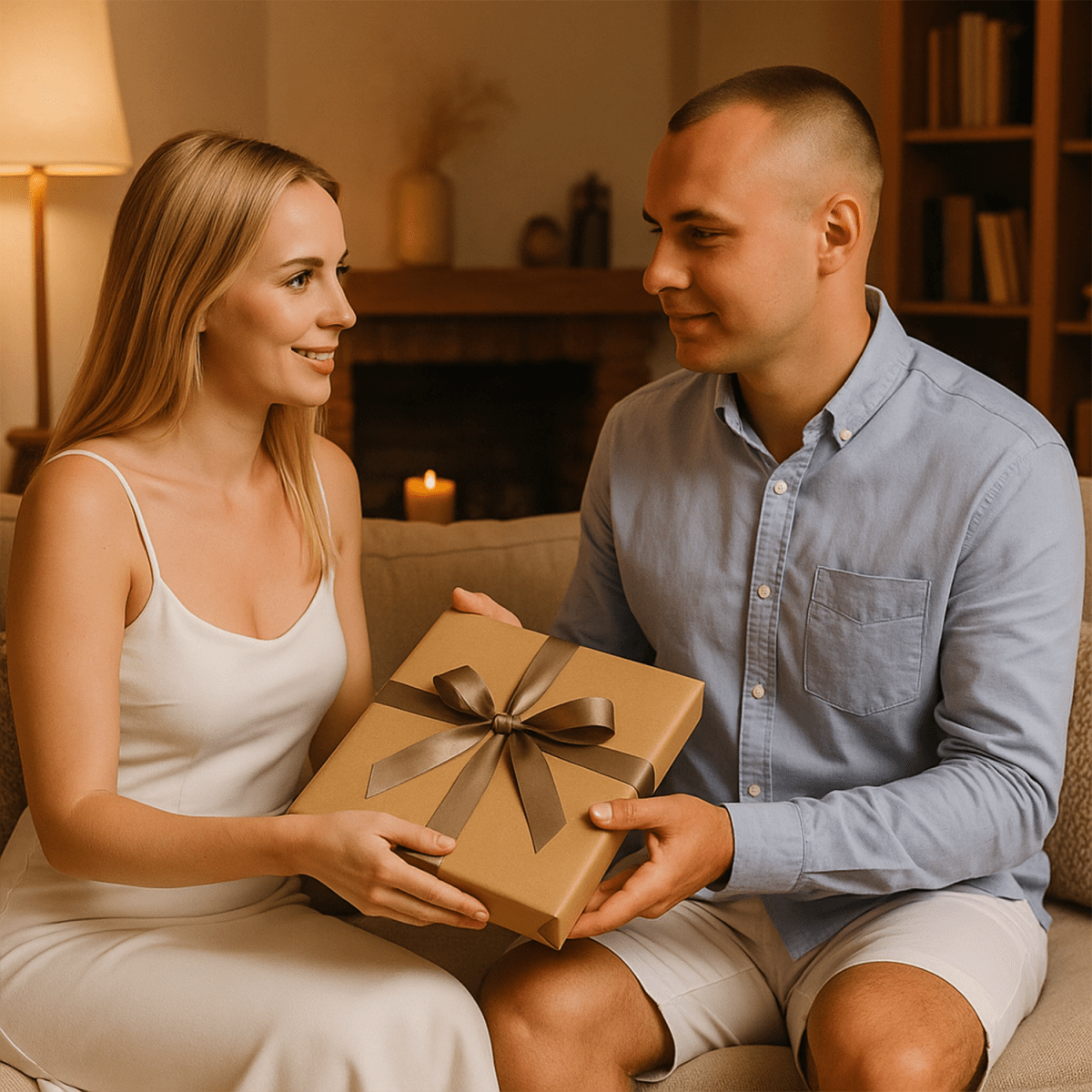 Image of Karykatura + imiona pary - druk na szkle, portret z Twojego zdjęcia - Wymaluj Prezent