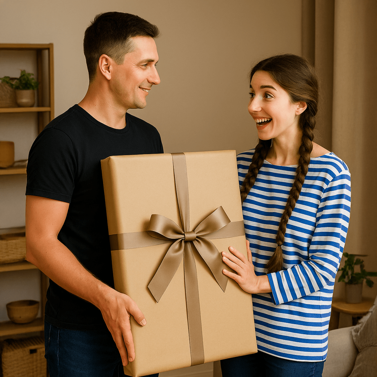 Image of Karykatura pary + tekst - plakat z Twojego zdjęcia - Wymaluj Prezent