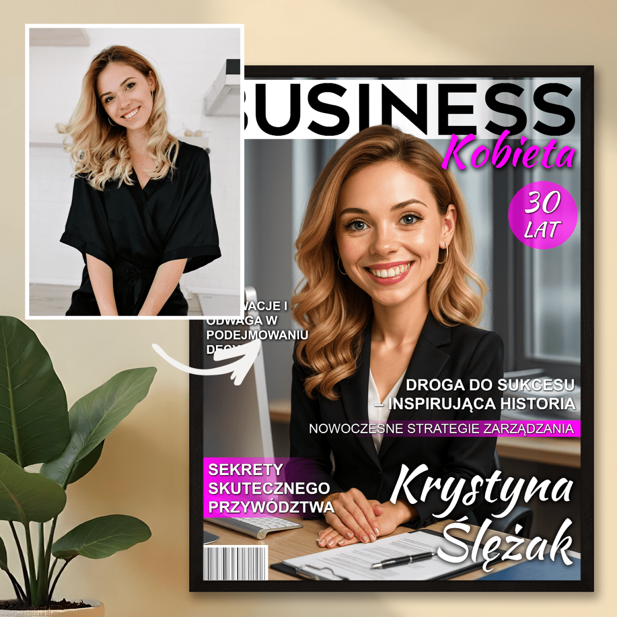 Kobieta biznesu - plakat z Twojego zdjęcia - Wymaluj Prezent