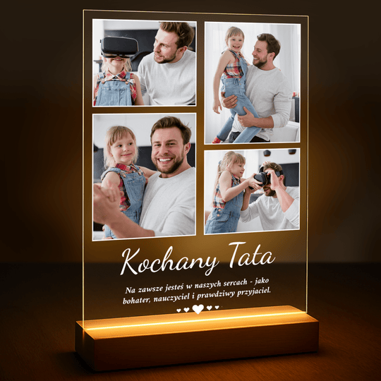 Kochany tata - druk na szkle z Twojego zdjęcia