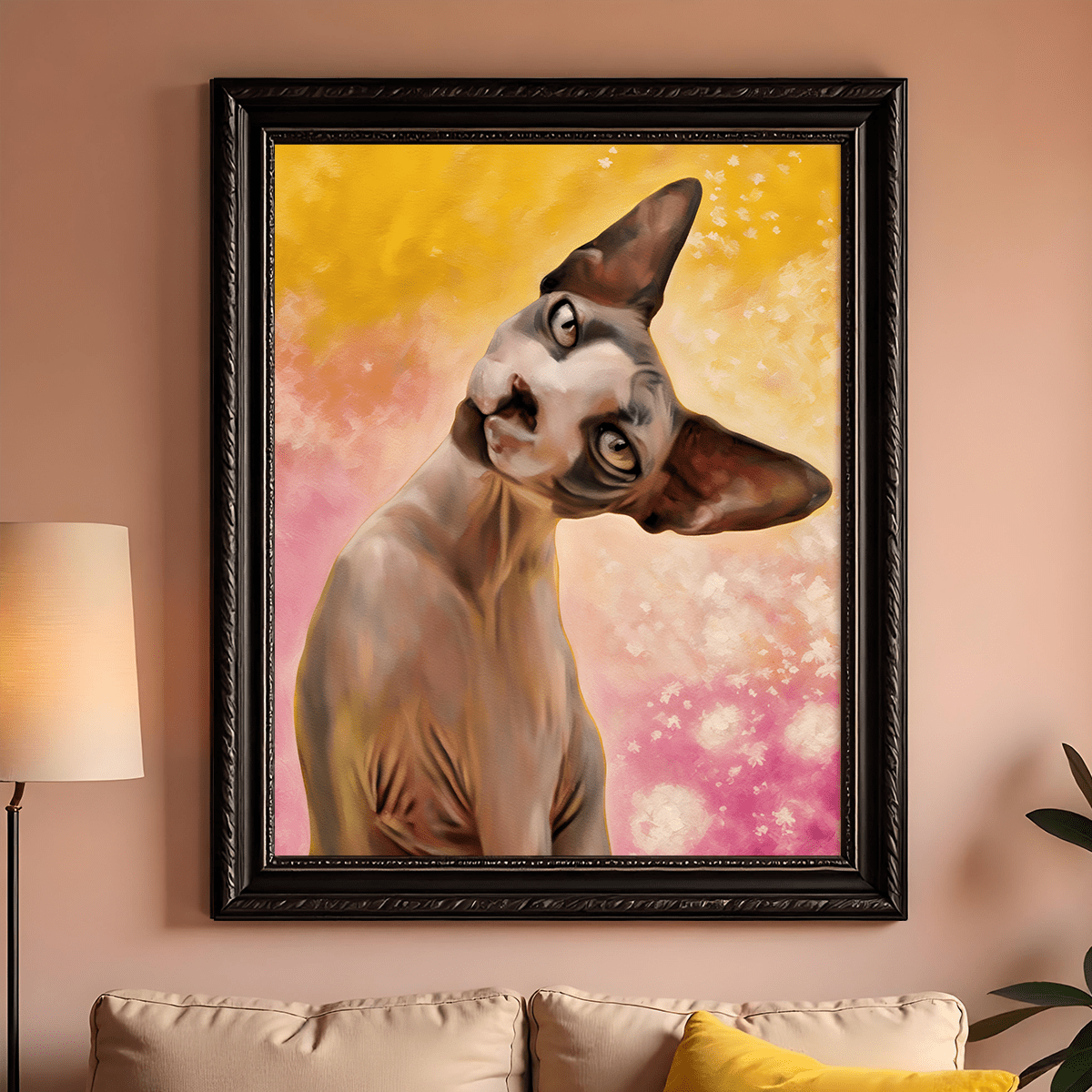 Image of Koci portret - obraz na płótnie z Twojego zdjęcia - Wymaluj Prezent