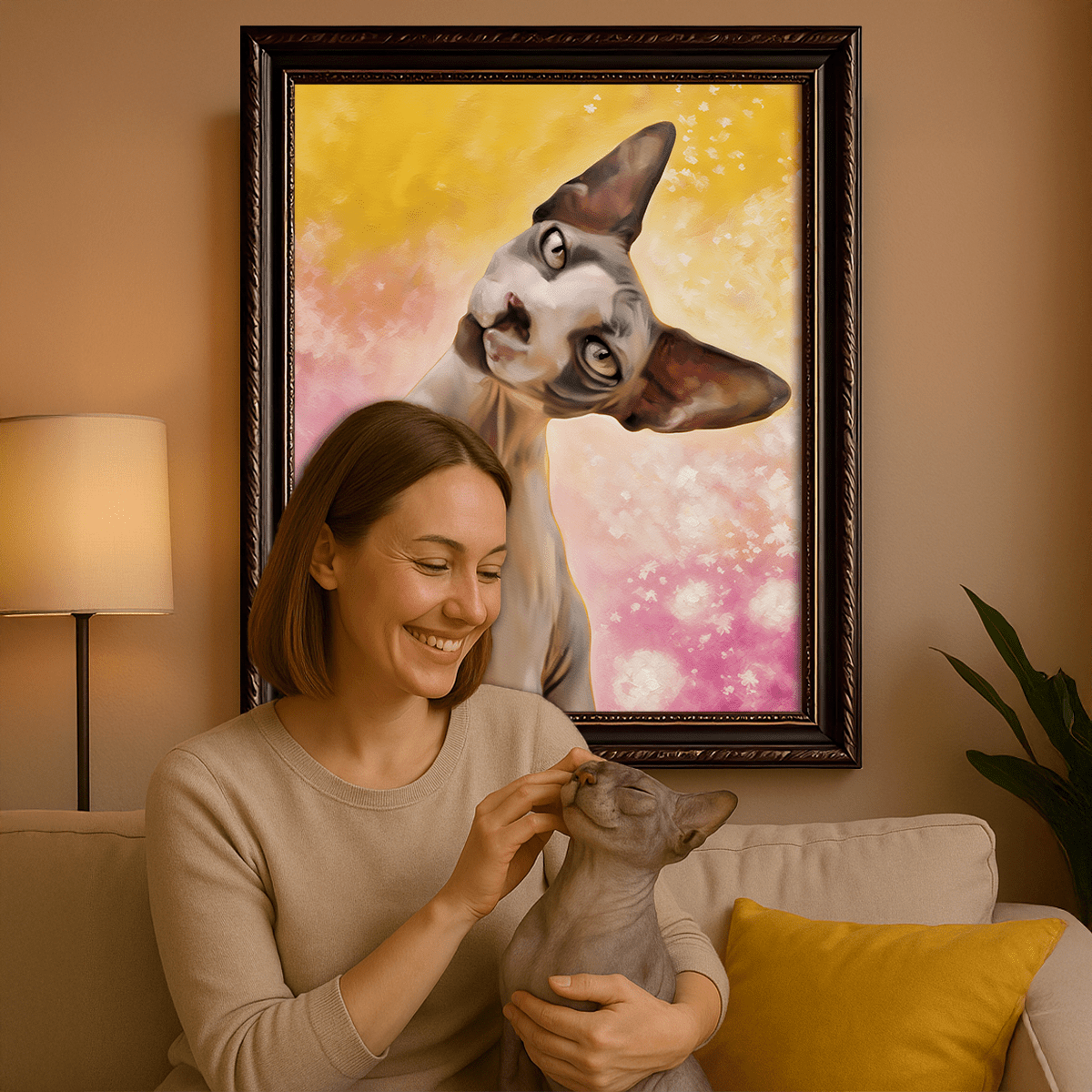 Image of Koci portret - obraz na płótnie z Twojego zdjęcia - Wymaluj Prezent