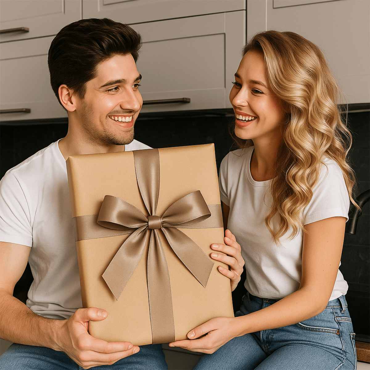 Image of Kolaż 2 zdjęć zakochanej pary - plakat z Twojego zdjęcia - Wymaluj Prezent