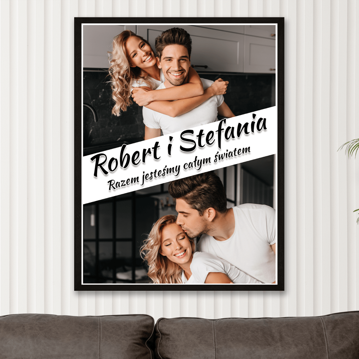 Image of Kolaż 2 zdjęć zakochanej pary - plakat z Twojego zdjęcia - Wymaluj Prezent