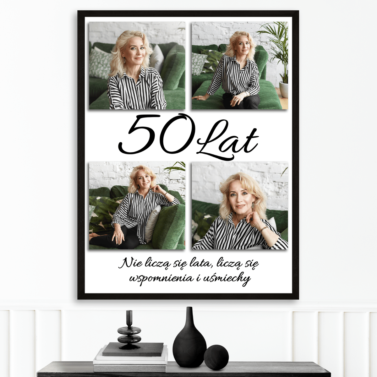 Kolaż 4 zdjęć na 50. - plakat z Twojego zdjęcia - Wymaluj Prezent