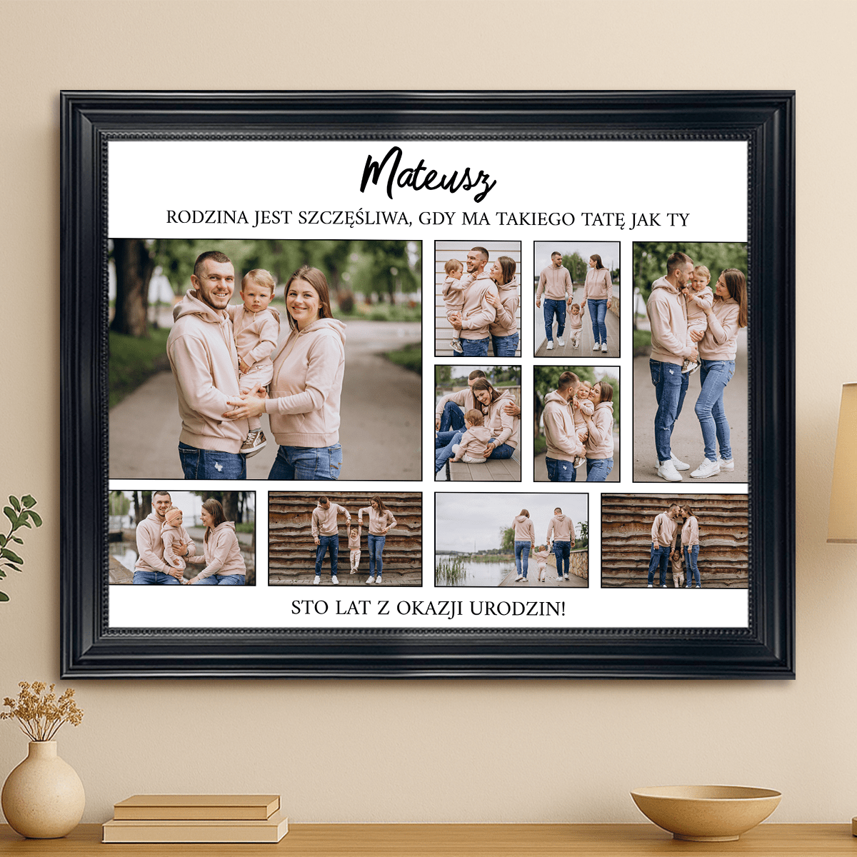 Kolaż dla taty na urodziny - obraz na płótnie z Twoich zdjęć - Wymaluj Prezent