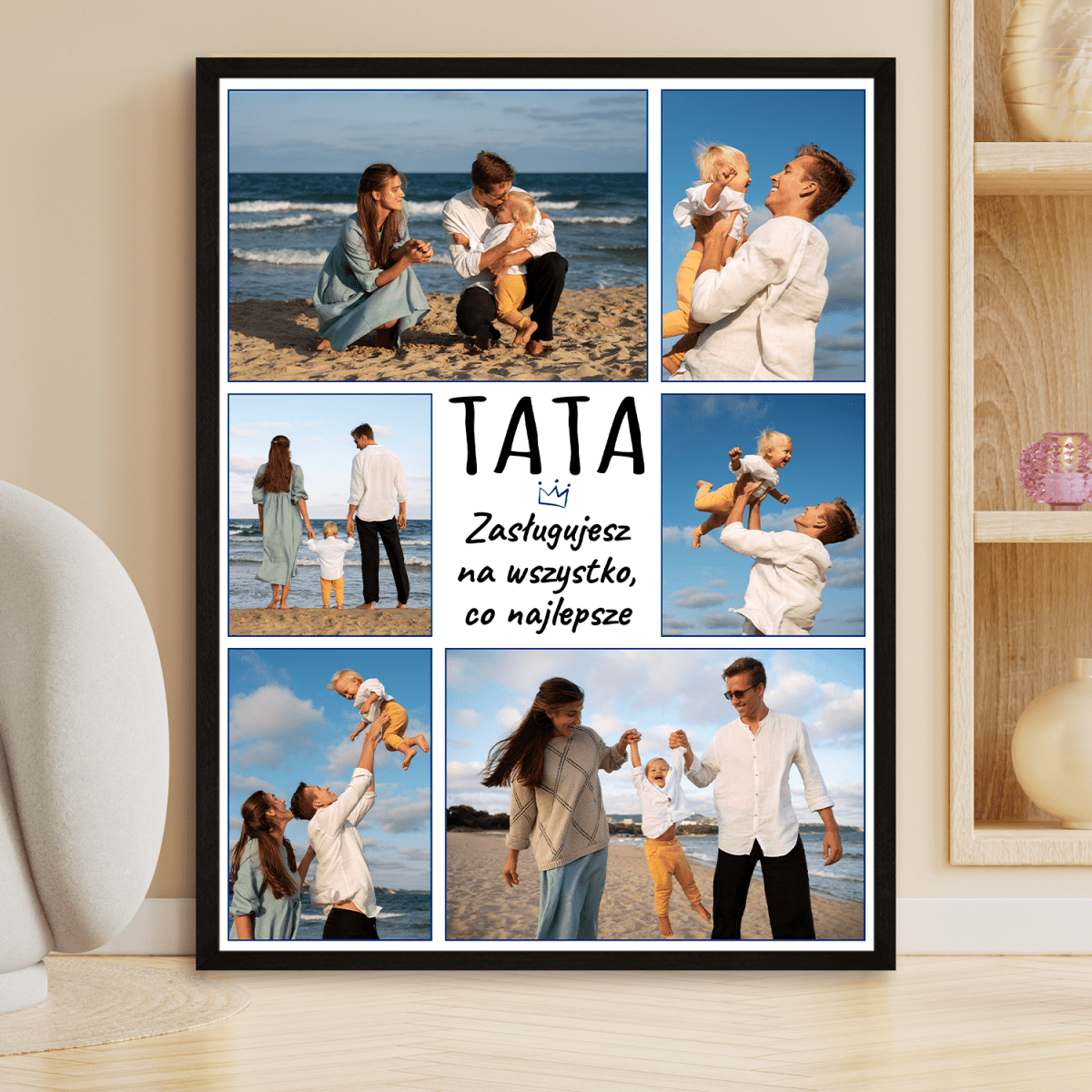 Kolaż sześciu zdjęć dla taty - plakat z Twojego zdjęcia - Wymaluj Prezent