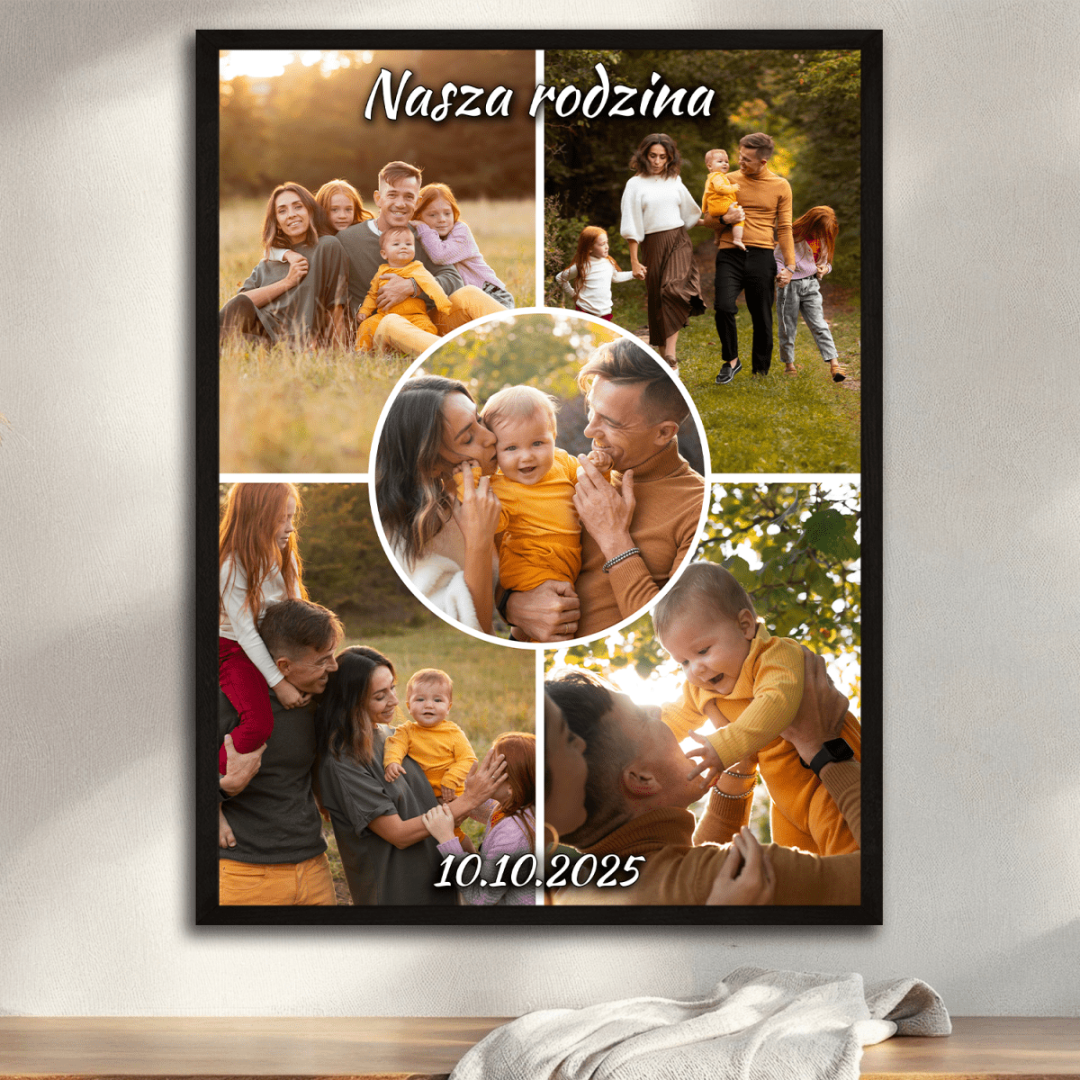 Kolaż zdjęć rodziny - plakat z Twojego zdjęcia - Wymaluj Prezent