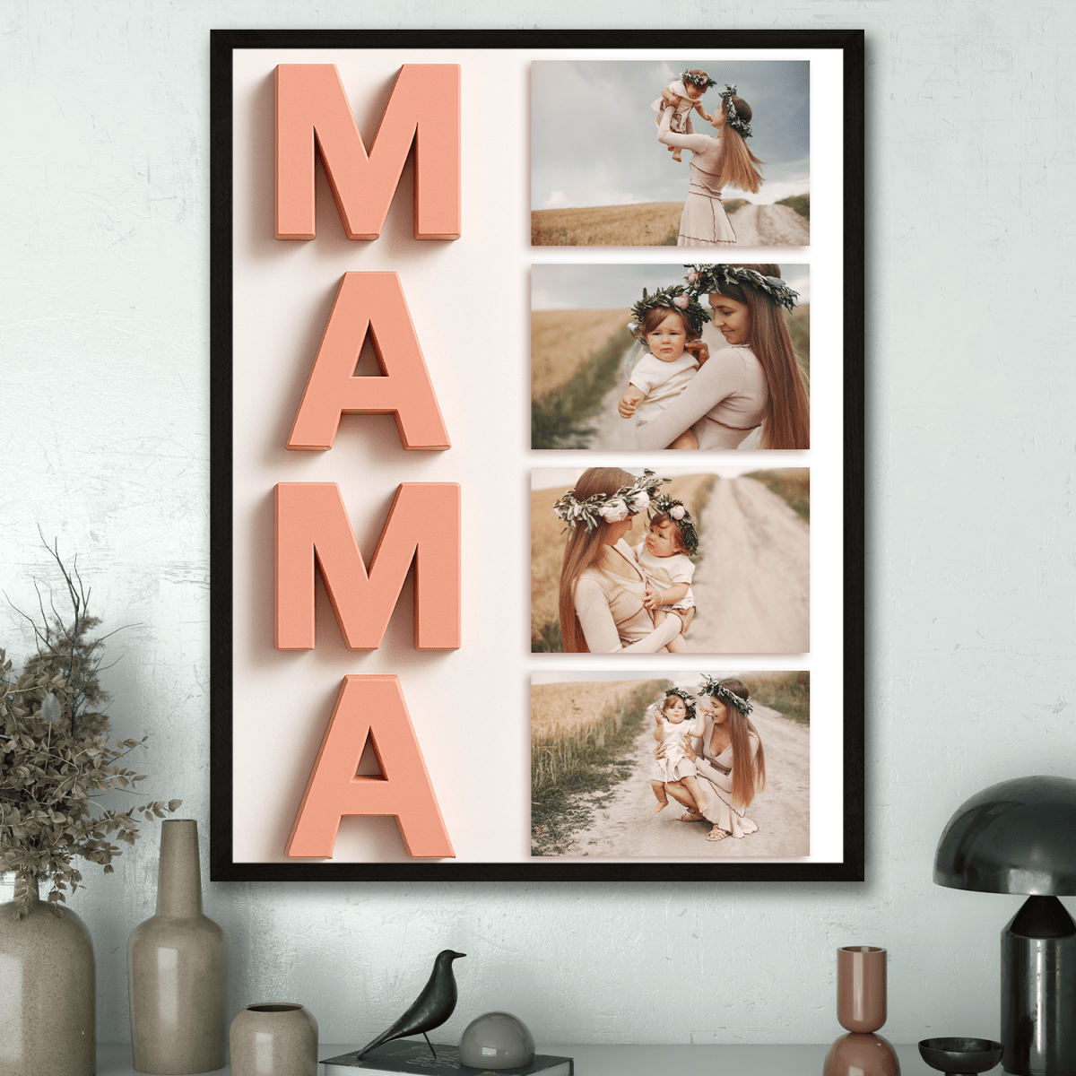 Image of Kolaż zdjęć z mamą - plakat z Twojego zdjęcia - Wymaluj Prezent