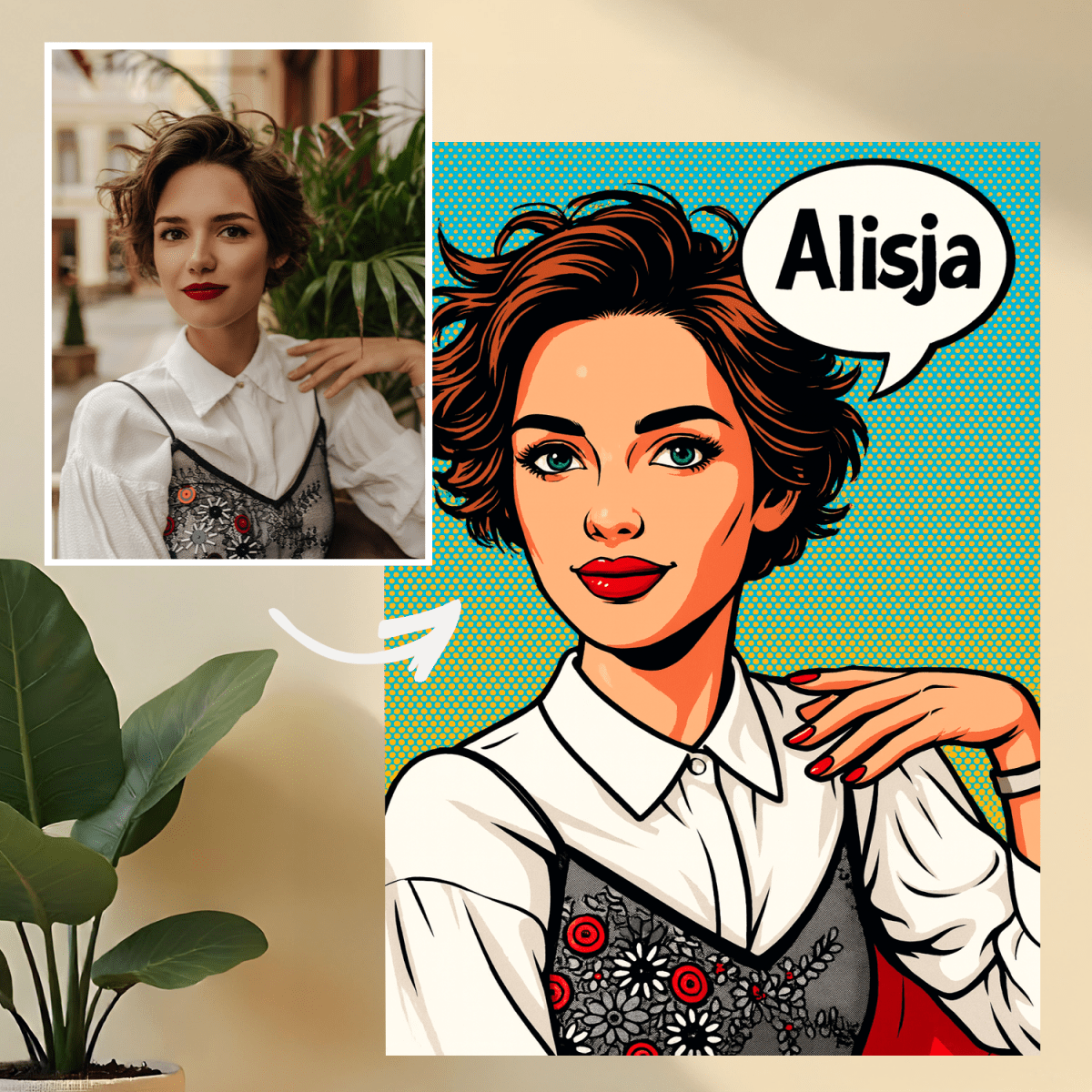 Image of Komiksowy styl - druk na szkle, portret z Twojego zdjęcia - Wymaluj Prezent