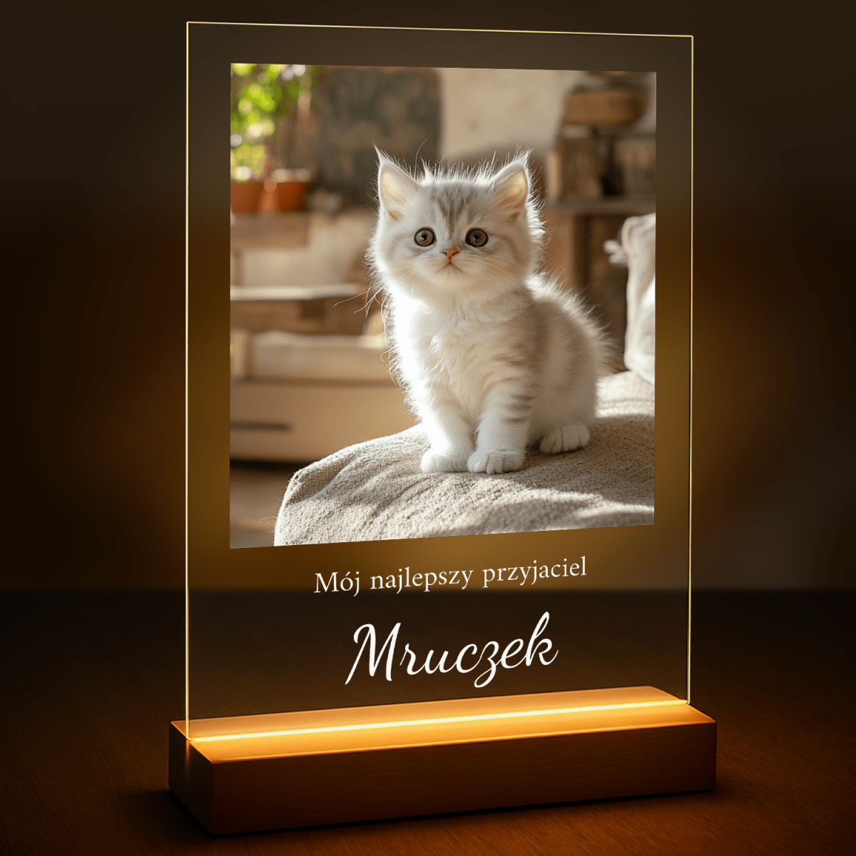 Kot najlepszym przyjacielem - druk na szkle z Twojego zdjęcia - Wymaluj Prezent