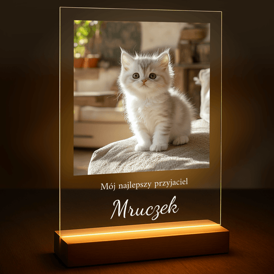 Kot najlepszym przyjacielem - druk na szkle z Twojego zdjęcia