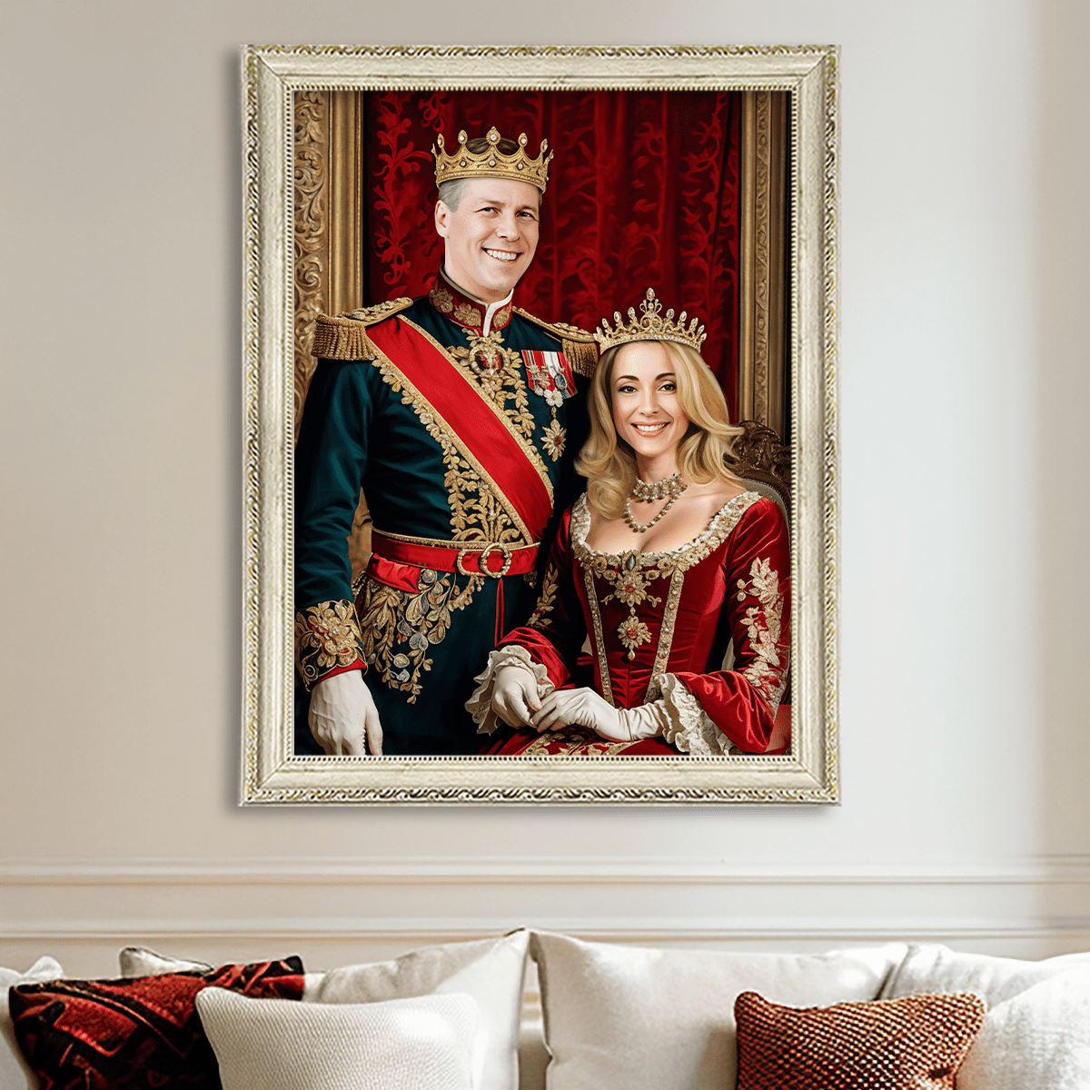 Image of Król i królowa - obraz na płótnie z Twojego zdjęcia - Wymaluj Prezent