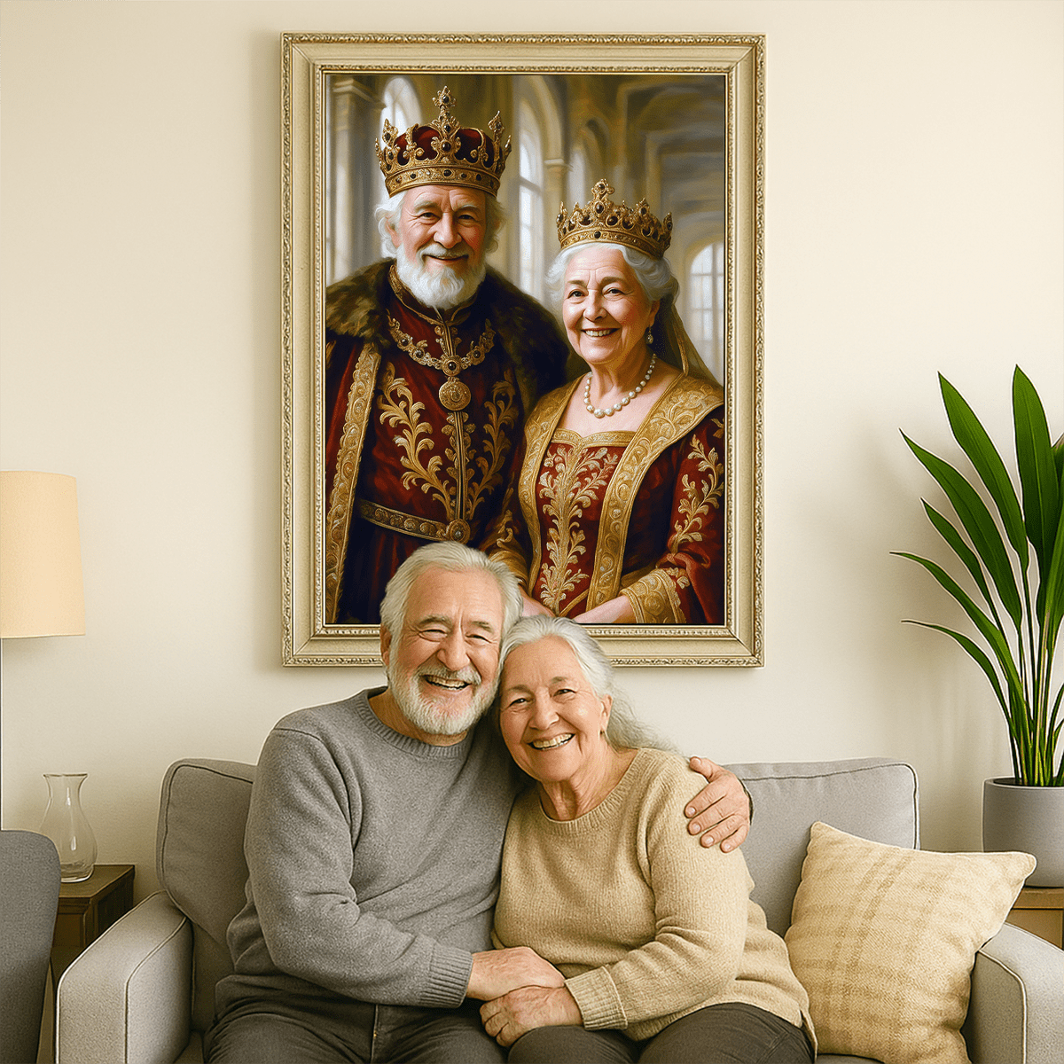 Image of Król i królowa - obraz na płótnie z Twojego zdjęcia - Wymaluj Prezent