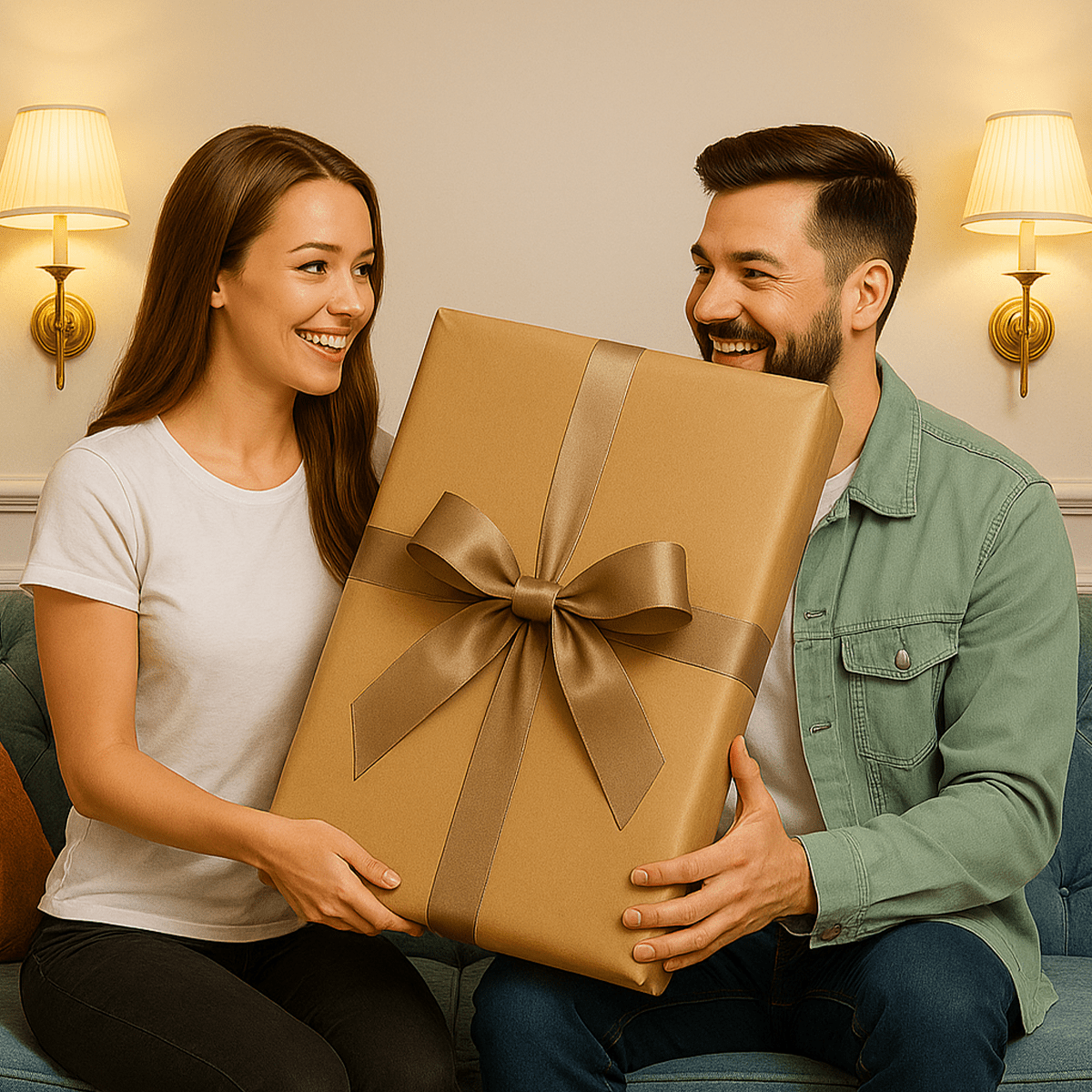 Królewska karykatura pary - obraz na płótnie z Twojego zdjęcia - Wymaluj Prezent