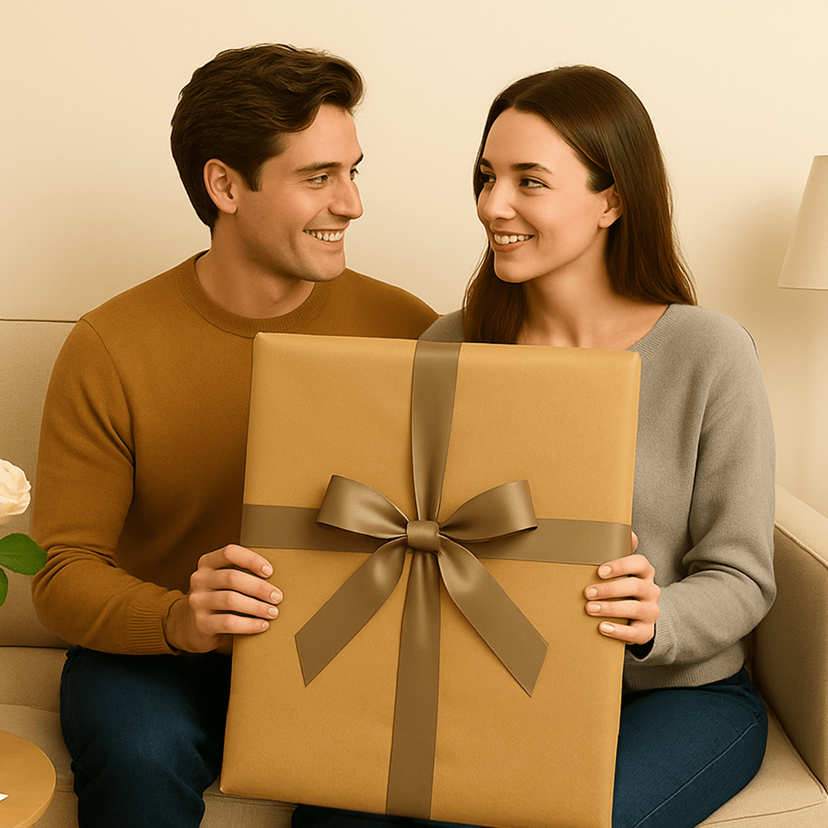 Image of Królewska para w dniu ślubu - obraz na płótnie z Twojego zdjęcia - Wymaluj Prezent